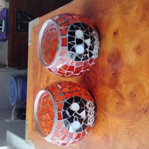 Skeleton candle holders